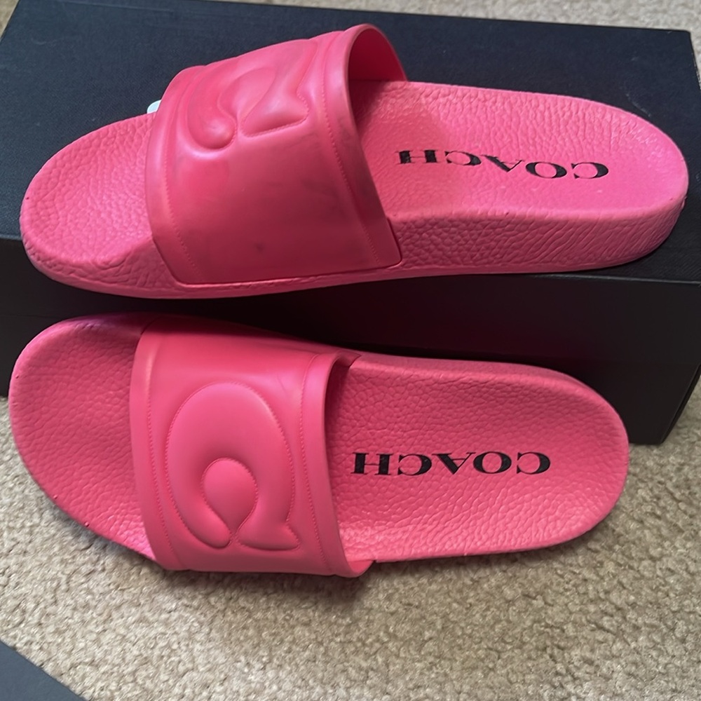 Coach Ulla Rubber Slide Confetti Pink - Picture 3 of 9